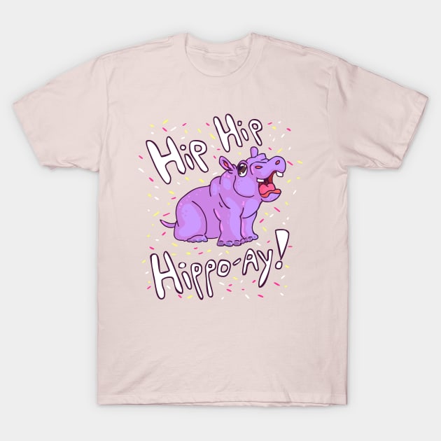 Hip Hip Hippo Hooray! T-Shirt by sky665